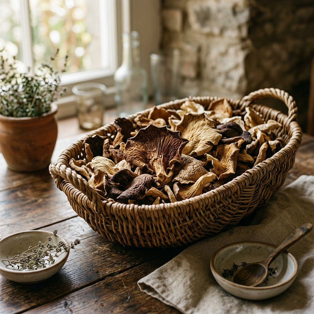 Dried oyster mushrooms