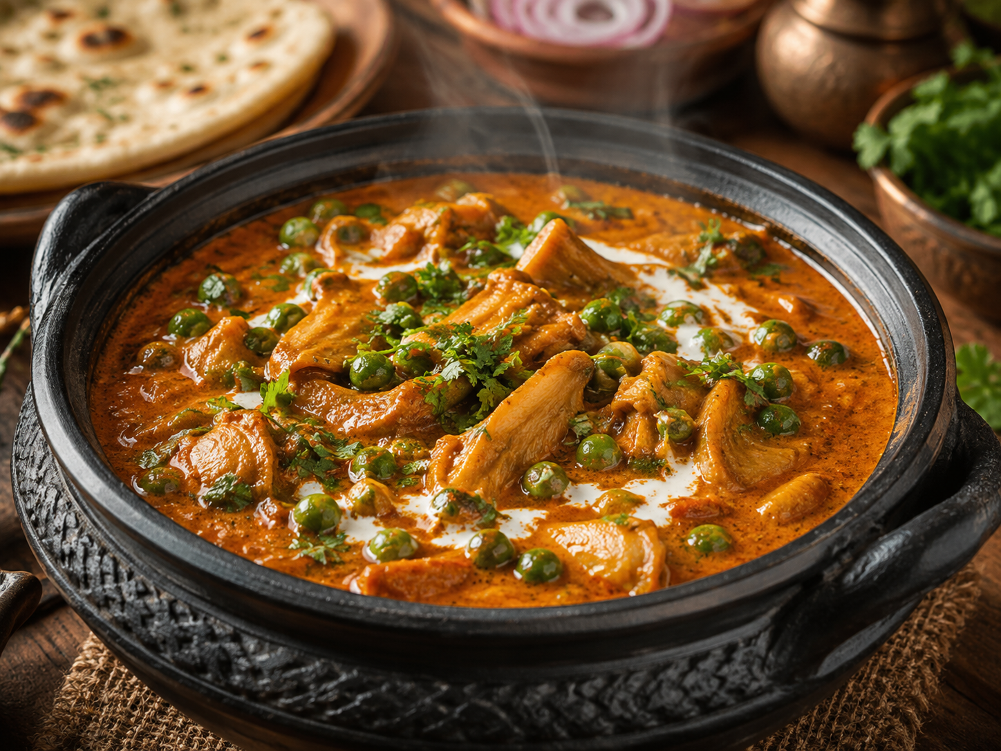 Homestyle Matar Mushroom Curry