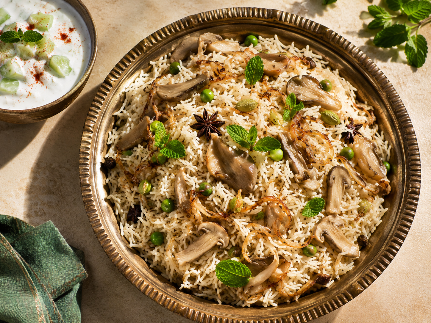 Aromatic One-Pot Mushroom Pulao